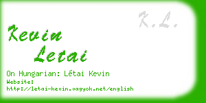 kevin letai business card
