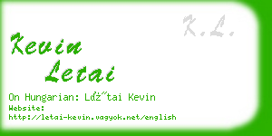 kevin letai business card